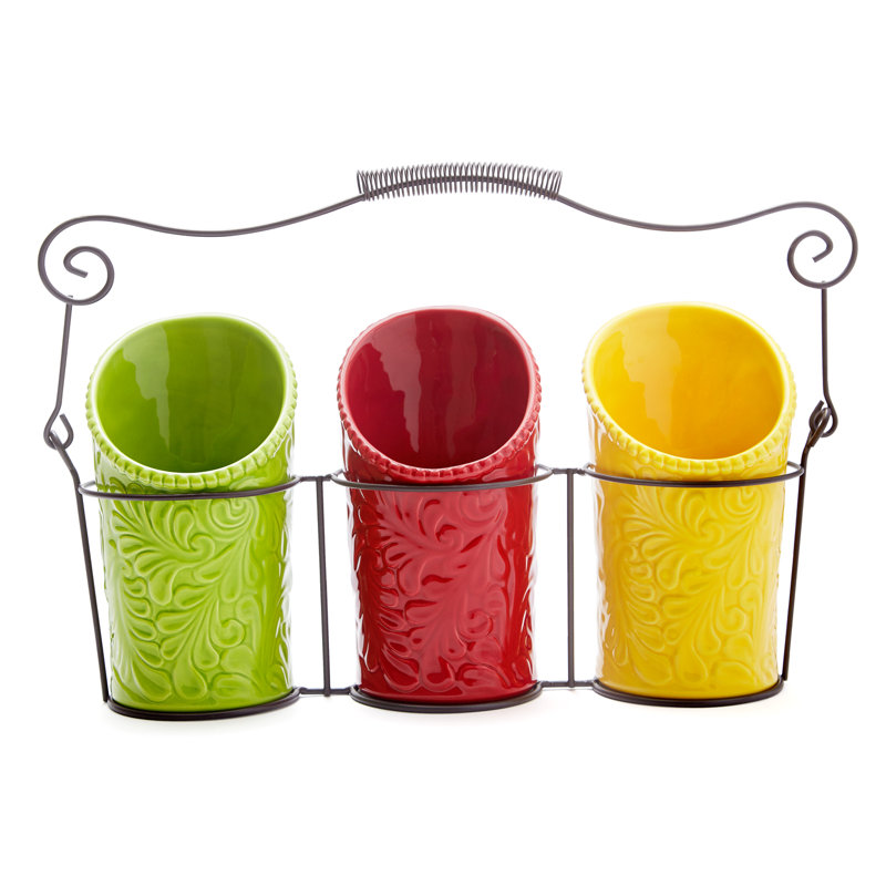 ienjoyware LLC Kitchen Ceramic Flatware Caddy & Reviews Wayfair